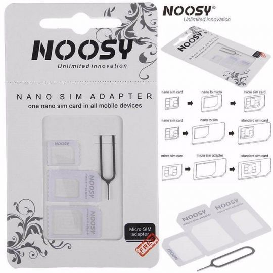 ADAPTADOR SIM CARD X 3 NOOSY