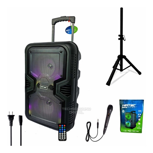CABINA DE 6.5 POR 2 30W POTENCIA REAL INCLUYE MICROFONO ALAMBRICO BLUETOOTH MICRO SD FM Y TRIPODE 3 MESES DE GARANTIA 