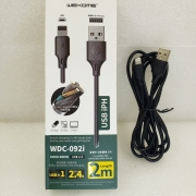 DATA CABLE INTELIGENTE CARGA RAPIDA IPHONE 2.4A 2MTS WEKOME