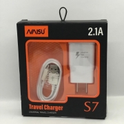 CARGADOR CARGA RAPIDA 2.1A S7 MARCA NAISU